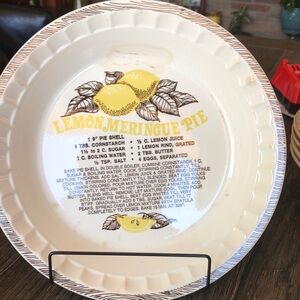 - Vintage Royal China Lemon Meringue Pie Plate 11” made in USA